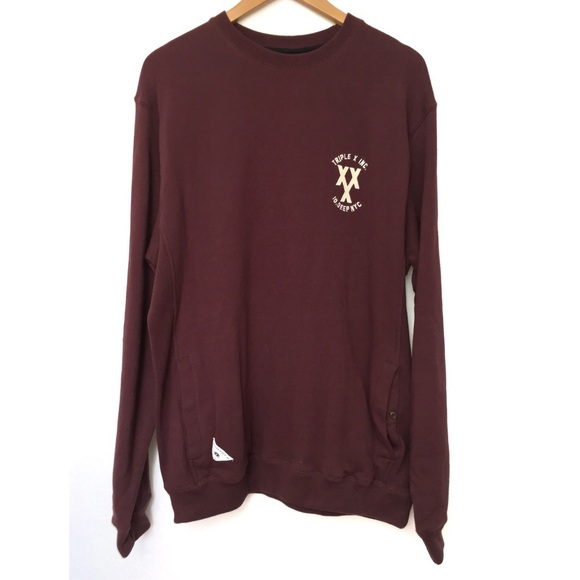 10 Deep Maroon Black Cats Outta Bounds Sweatshirt - Picture 2 of 7